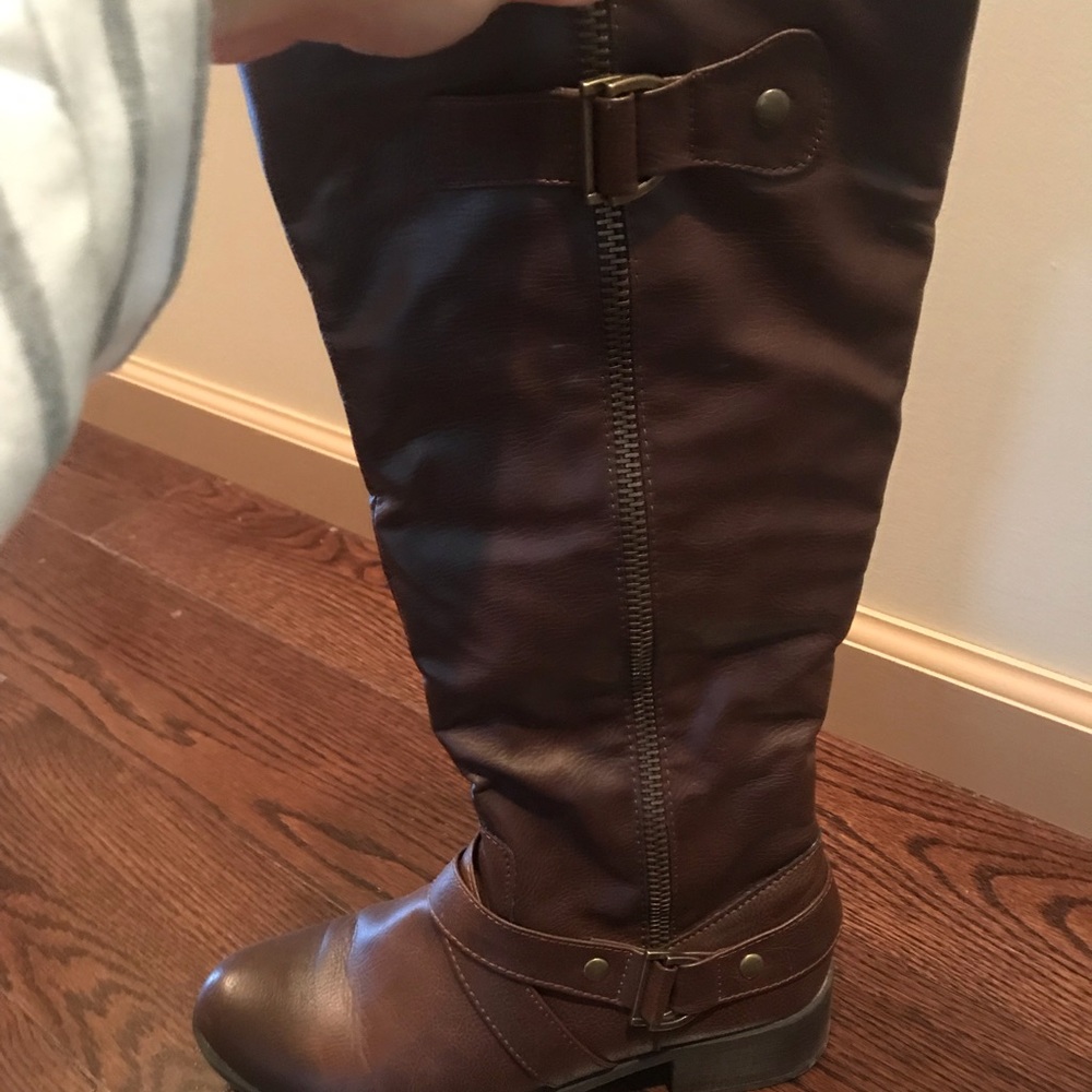 Tall brown boots